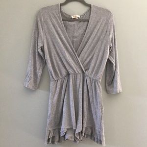 Grey ruffle romper